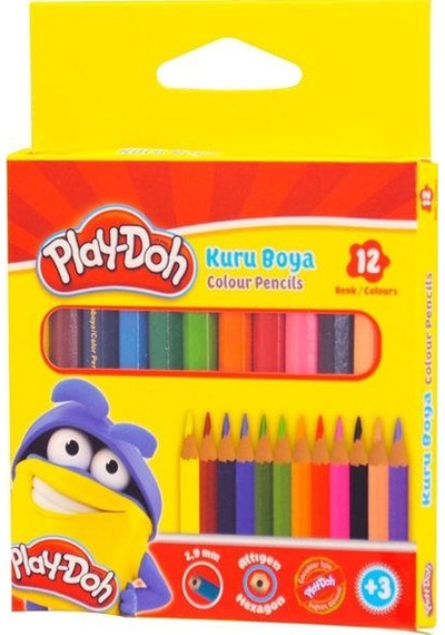 Play-doh 12 Renk Yarım Boy Kuruboya Ku002