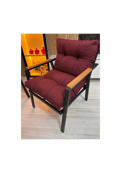Houseart Açelya Balkon, Bahçe, Cafe - Salon - Metal Kanepe Koltuk Takımı 3+1+1 + Masa Bordo Houseart Açelya Balkon, Bahçe, Cafe - Salon - Metal Kanepe Koltuk Takımı 3+1+1 + Masa Bordo