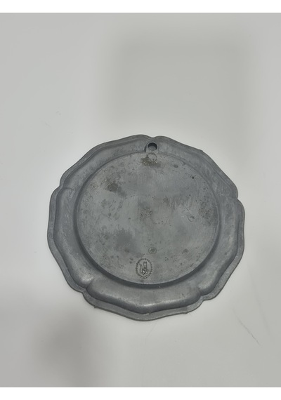 Vintage Zınn Çerçeveli Dekoratif Çiçek Temalı Duvar Tabağı 10cm 012