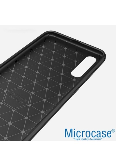 Microcase Samsung Uyumlu Galaxy A70S Brushed Carbon Kilif - Siyah 387484705