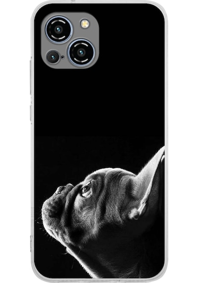 Reeder S23 Pro Max İle Uyumlu Köpek 1 Kamera Korumalı Şeffaf Kılıf Şeffaf