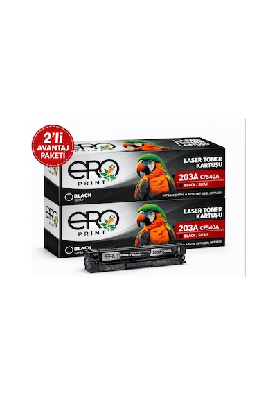 Hp Cf540a - 203a - Siyah Hp Pro Mfp M281fdn Uyumlu Toner - 2'li  Paket