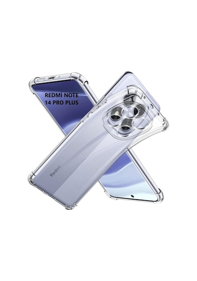 Xiaomi Redmi Note 14 Pro 5g Kılıf Şeffaf Silikon Hibrit Case Kapak Şeffaf