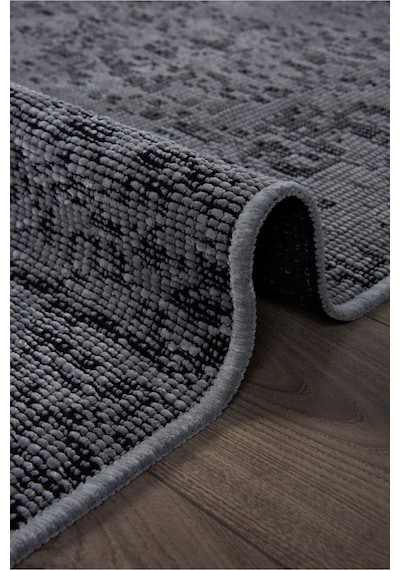 Gri Şönil Kilim Makinede Yıkanabilir Kaymaz Taban Halı Yolluk Gri