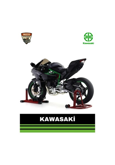 Kawasaki Ninja H2r Maket - 1:6 Işıklı Sesli Dumanlı