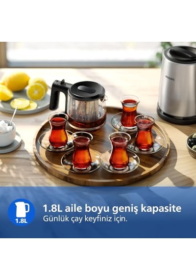 Otomatik Sıcak Tutma, 0.9l Cam Demlik, 1900w Güç, Paslanmaz Çelik Demlik, 1.8l Geniş Kapasiteli Dayanıklı Inox Ta Diğer