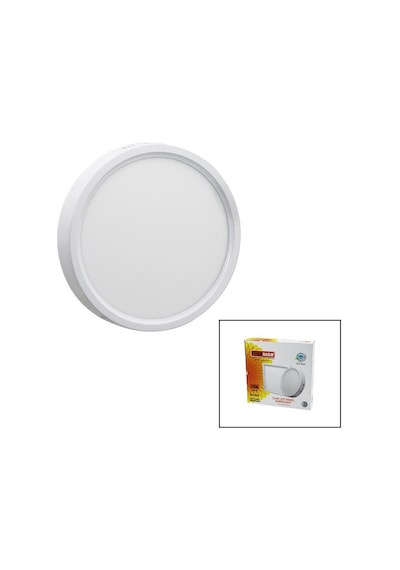 Nisaluce Epl-18sü Beyaz Metal Kasa Sıva Üstü Yuvarlak Led Slim Panel 18w 1260lm 6500k