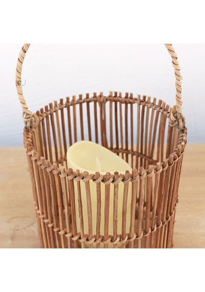 Serra Rattan Orta Boy Mumluk 17x18x 28 X Bej