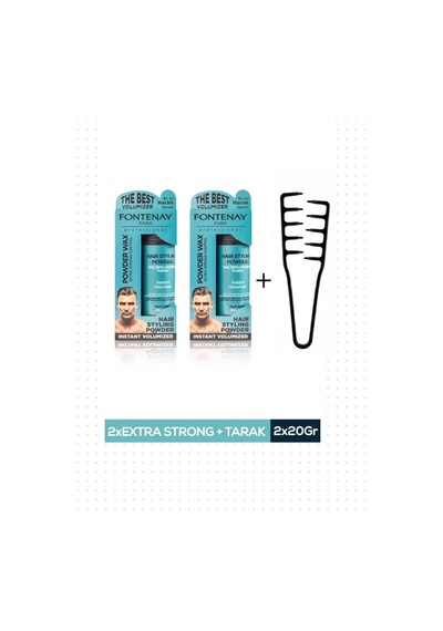 Fontenay Saç Şekillendirici Pudra Toz Wax Matt Effect 20gr X2 + Mucizevi Saç Tarağı 3'lü Set