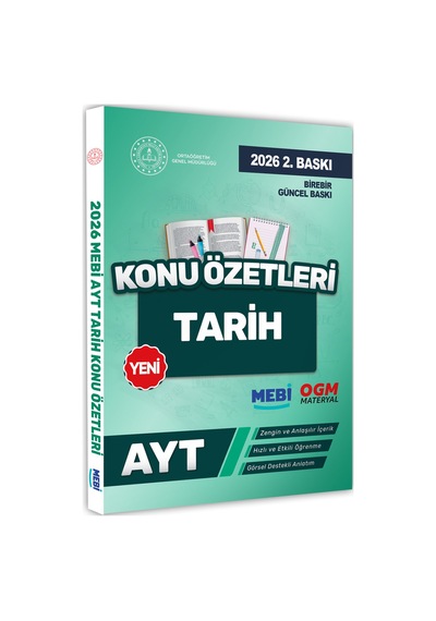 2026 YKS-AYT MEBİ-OGM Tarih Pratik Konu Özet Kitabı RENKLİ A4 Boyut Görsel Destekli BASKI ÜCRETİ