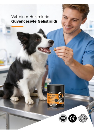 Cutepet Multivit Köpek Vitamin Ve Mineral Tableti 60 Adet Günlük Bağışıklık, Enerji Ve Genel Sağlık Desteği