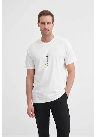 Cazador Regular Fit Ekru Erkek T-shirt 40910