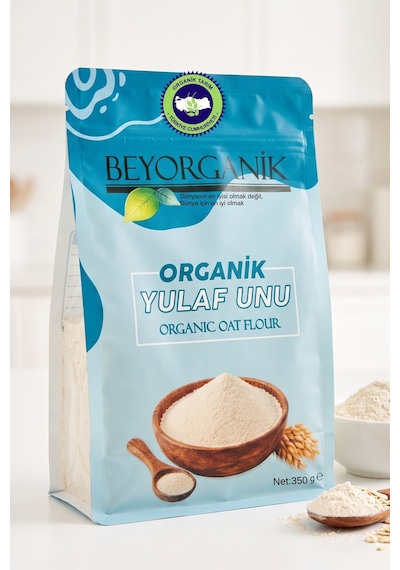 Organik Tam Yulaf Unu 350 G %100 Yerli Yulaf