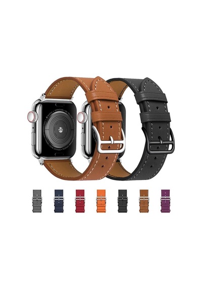 Ally Apple Uyumlu  Watch 7-8 41 MM6-5-4 40 MM Single Coil Deri Kayış Kordon