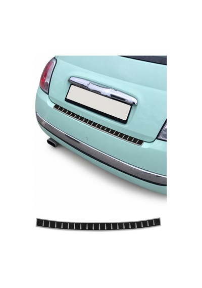 Fiat 500e Hatchback 3 Kapı I 2024-2027 Uyumlu Arka Tampon Eşiği Krom-karbon Folyolu