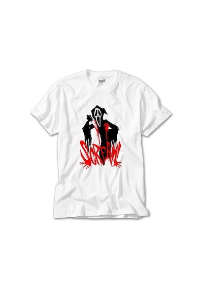 Scream Comic Beyaz Tişört Beyaz