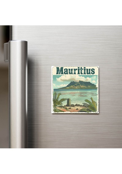 Mauritius Mauritius - Posta Pulu Temalı Ülke - Baskılı Buzdolap Magneti Kare - 9x9 Cm