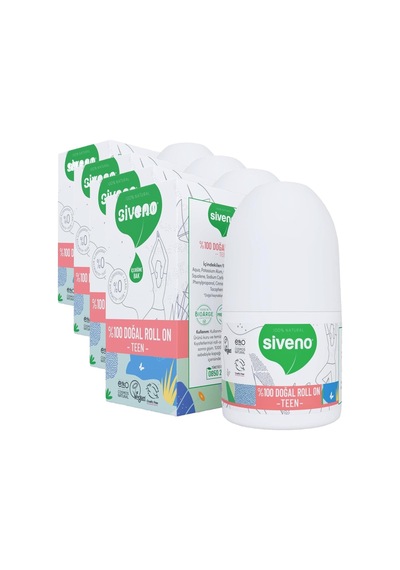 Tr 100 Doğal Roll-on Teen Genç Kız Deodorant Ter Kokusu Önleyici Bitkisel Lekesiz Vegan 50 Ml 4 Paketi