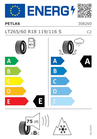 Petlas 265/60R18 119/116S Lre Rwl Peaklander A/T Yaz Lastiği 2025