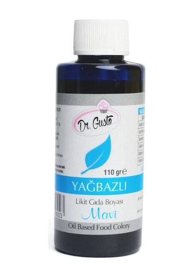 Yağ Bazlı Likit Mavi 110 Gr Gıda Boyası Çikolata, Yağlı Karışımlar Ve Şekerlemeler İçin Yoğun Renk Boyası