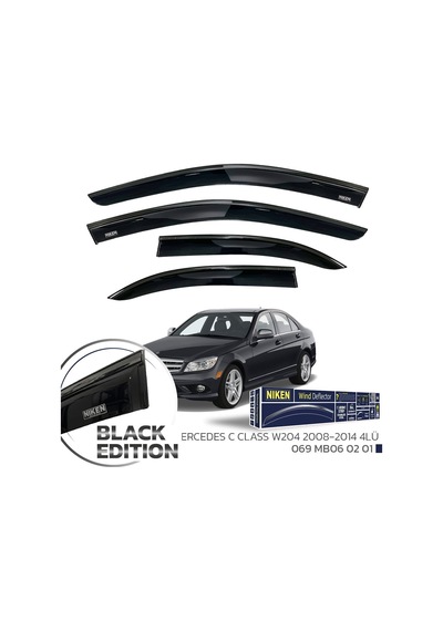 Mercedes C Serisi W204 Cam Rüzgarlığı Siyah Kromlu 2008-2014 Aras