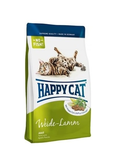 Happy Cat Weide Lamm Kuzu Etli Yetişkin Kedi Maması 4 KG