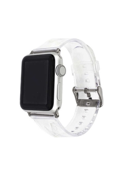 Apple Uyumlu Watch 38mm Krd-13 Şeffaf Silikon Kordon