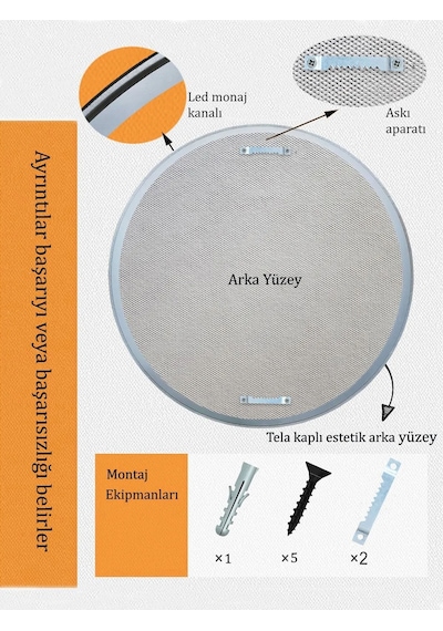 Zümrüt Gümüş Dekoratif Ayna Yuvarlak Işlemeli Duvar Aynası 56 Cm Gümüş