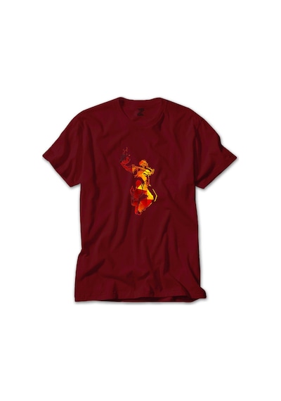 Red Basketball Silhouette Kırmızı Tişört Kırmızı