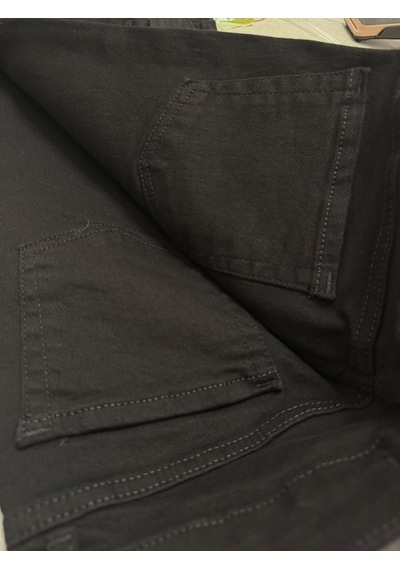 Ymr Moda Siyah Likralı Mom Kadın Kot Pantolon 21542-40/46