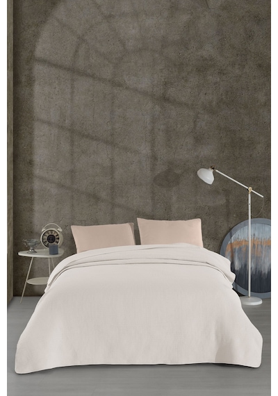 Elart Pandora Çok Amaçlı Yatak Örtüsü Çift Kişilik 200x220 Cm Krem Krem