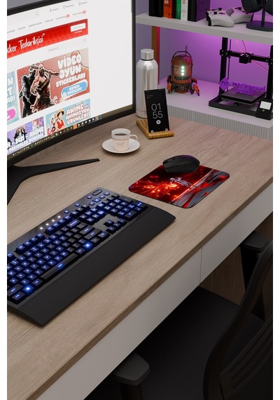 Arlecchino Genshin Impact Anime Gacha V4 - 22x18 Gaming Mouse Pad Fare Altlığı