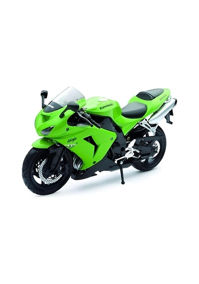 Kawasaki 1/12 Zx-10r 2006 Model Yeşil Motorsiklet - Özel Seri S00042447