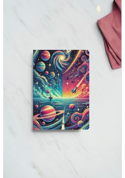 Uzayın Derinliklerinde Mini Defter Çok Renkli