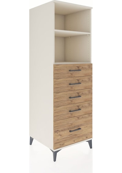 Kronos Dolap 2 Raflı 5 Çekmeceli 60x59x182 Aytaşı-çam Aytaşı