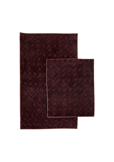 Welsoft Karo Bambo Klozet Takimi 2 Pcs Kahve