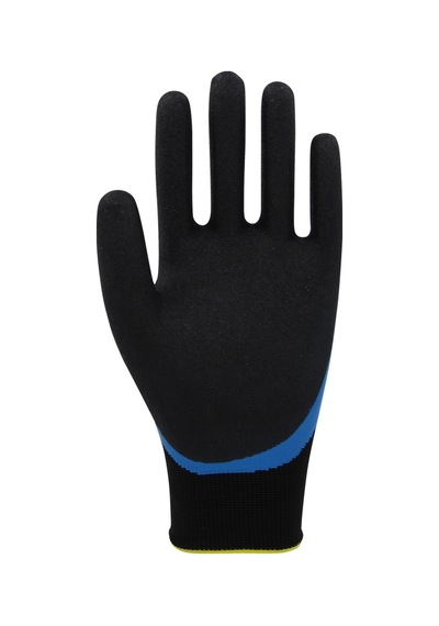 Nmf134 Mikro Köpük Nitril Kaplı Polyester Örgü Eldiven Mavi Siyah