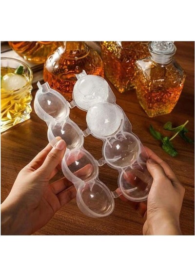 Küre Buz Topu Kalıbı - Yuvarlak Içecek Buz Topu Dondurucu Buzluk Saklama Ve Sunum Kabı Plastik Diğer
