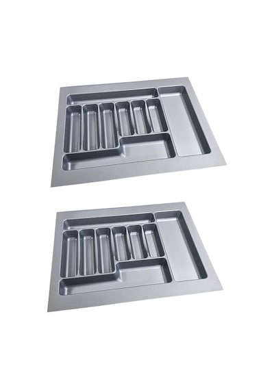 2 Adet Çekmece İçi Kaşıklık 62 X 49 Cm Gri Mutfak Çekmece Düzenleyici