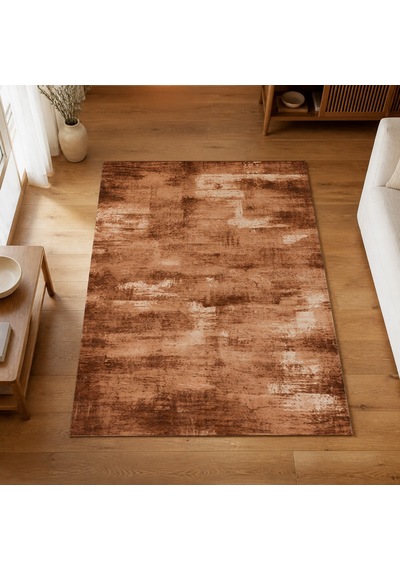 Kartela Halı Vintage Halı Kaymaz Taban Makinede Yıkanabilir Halı Bakır - 200 X 300 Cm