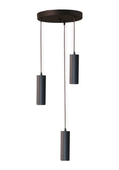 Bella Avize Modern Metal 3 Lü Sarkıt Siyah Gövde Ampüllü Ta... Siyah