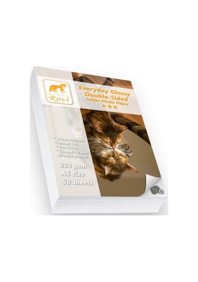 Rovi Everyday Parlak Çift Taraflı  Fotoğraf Kağıdı 220Gsm 50Yp A6