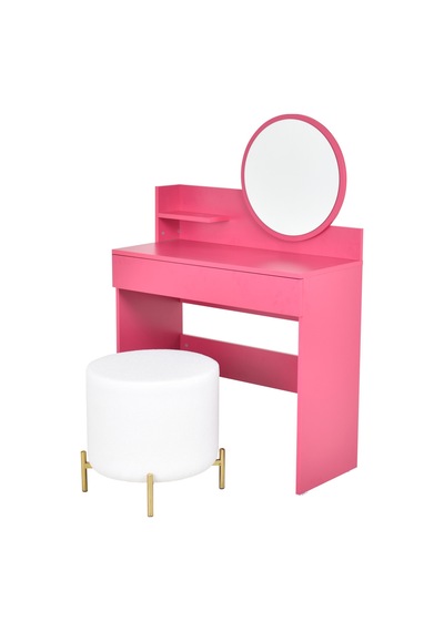 Vilinze Urla Tek Çekmece Bölmeli Organizer Kozmetik Aynalı Mini Makyaj Masası Pembe Vilinze Urla Tek Çekmece Bölmeli Organizer Kozmetik Aynalı Mini Makyaj Masası Pembe