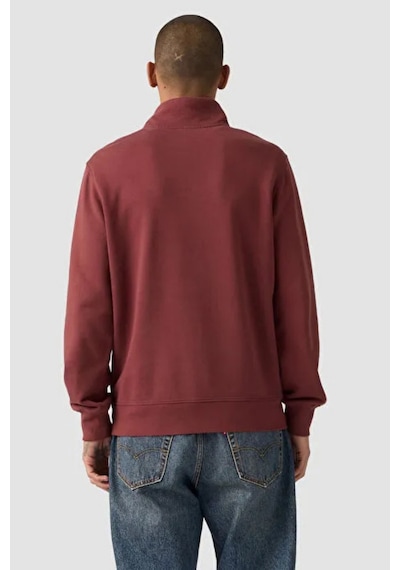 Levi's Erkek Original Hm Zip Yarım Fermuarlı Kırmızı Sweatshirt - 001tu-0004 Kırmızı