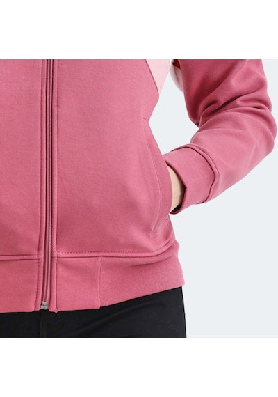 Slazenger VICTORY Kadın Fermuarlı Dik Yaka Cepli Gül Sweatshirt