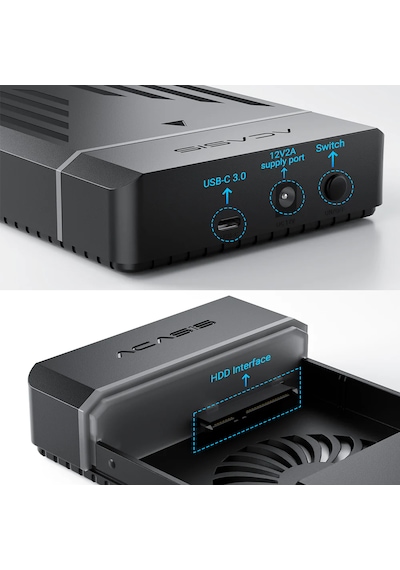 Acasis EC5351C 2.5/3.5" 24TB SATA,6Gbps Disk Kutusu AC EC5351C