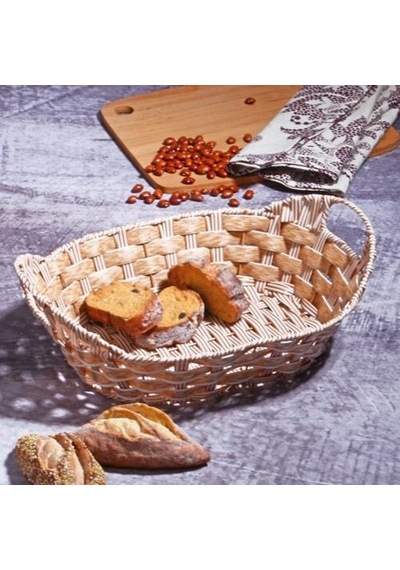 Rattan Ekmeklik Ekmek Sepeti Oval 35,5 24,5cm Kahverengi