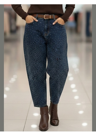 Laciverttaşlı Kot Pantolonu Lacivert 40 Lacivert Laciverttaşlı Kot Pantolonu Lacivert 40 Lacivert