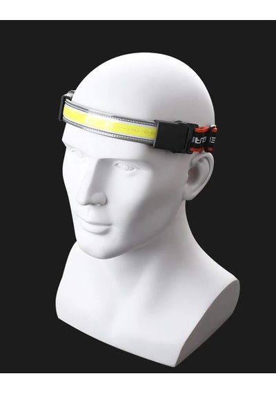 Cob Yüksek Işıklı Led Far Usb Şarjlı Kafa Lambası Siyah