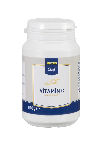 Metro Chef Vitamin C 100 G - Pastacılık Ürünleri İçin Katkı Maddesi 4'li Avantaj Paketi - 4 Ade Tarı